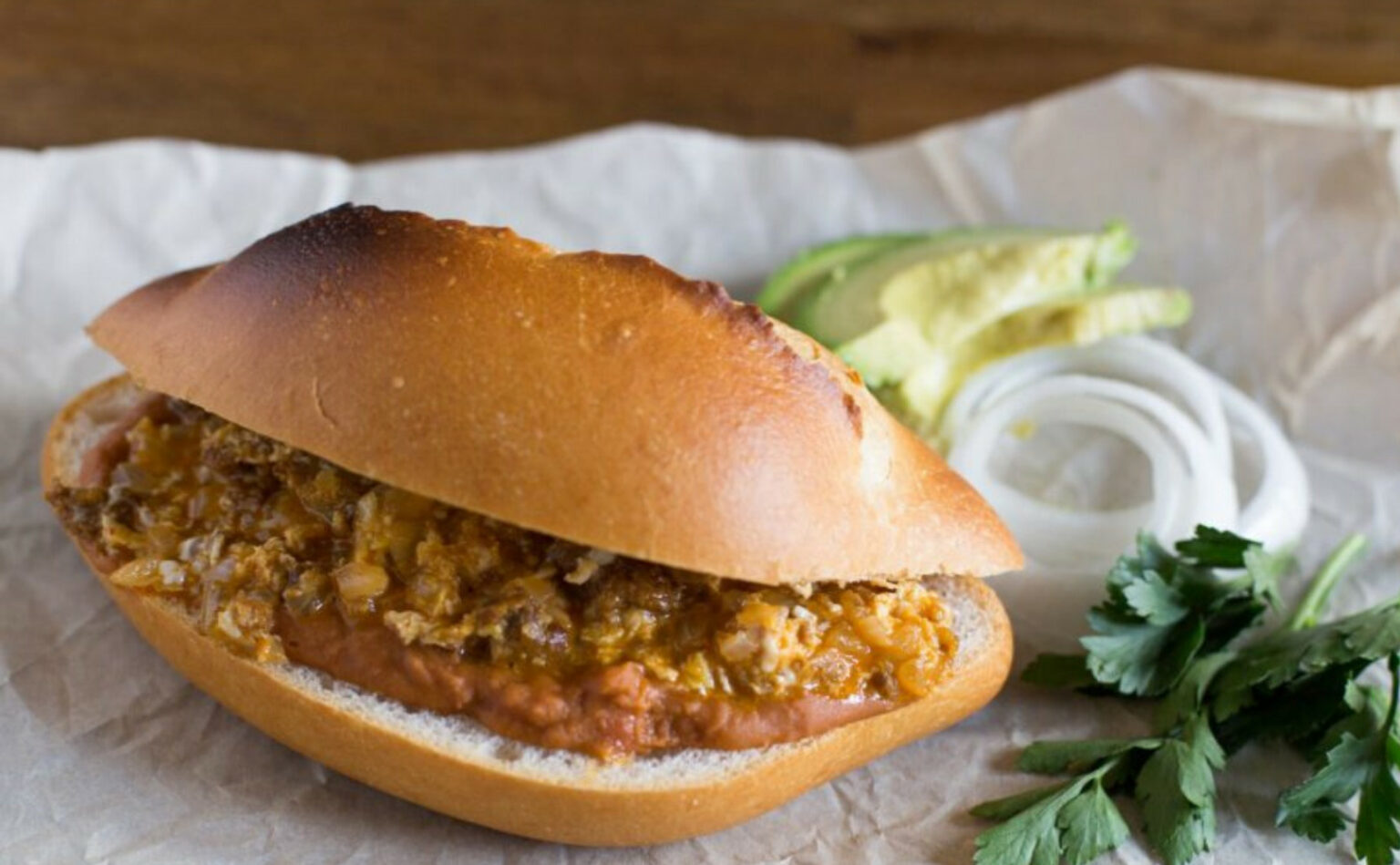 Mexican Torta With Eggs And Chorizo - Pilar's Chilean Food & Garden