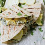 Poblano Summer Squash Goat Cheese Quesadillas