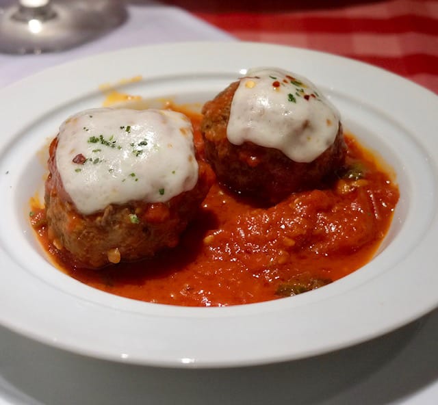 Meatballs, Cucina del Capitano, Carnival Horizon